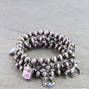 🌵STUNNING Western Charm Stack - Horseshoe & Bronco